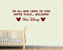 Mouse Custom Name Wall Decal Welcome to This Happy Place Children Quotes